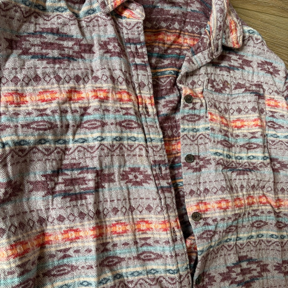 Purple Aztec Button up - Picture 2 of 2